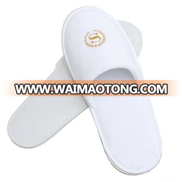 Luxury velour hotel washable guest bedroom slipper