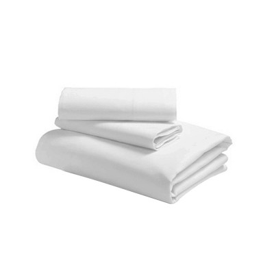 King Size 100% Cotton White Hotel Bed Linen Flat Sheets Set